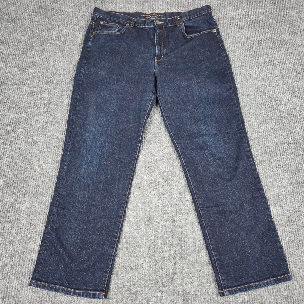 Lauren Ralph Lauren Womens Size 16 Dark Wash Straight Leg Stretch Jeans 26579